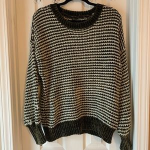 Green and white CHENILLE Sweater, medium